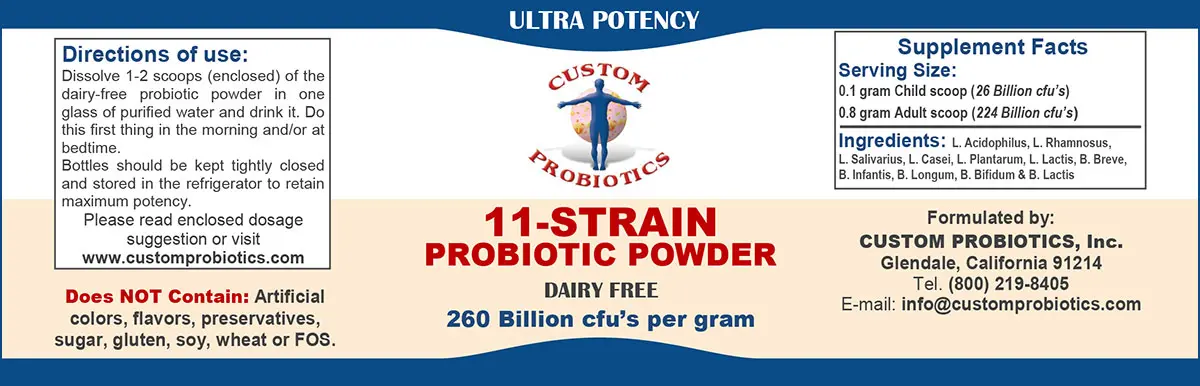 11 Strain Custom Probiotic Powder (50 Gram)